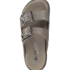 Damen Rieker Pantoletten & Badeschuhe<P2180, Plateau-Pantoletten, Damen, cliff