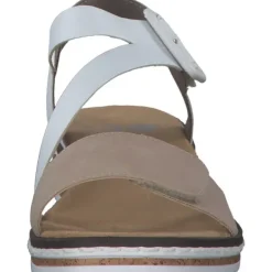 Damen Rieker Sandaletten<V3660, Keilsandaletten, Damen, Rosa/Beige/weiss