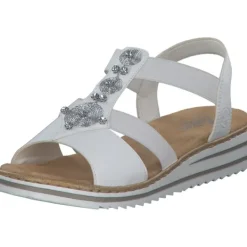 Damen Rieker Sandaletten<V0687, Keilsandaletten, Damen, WEISS