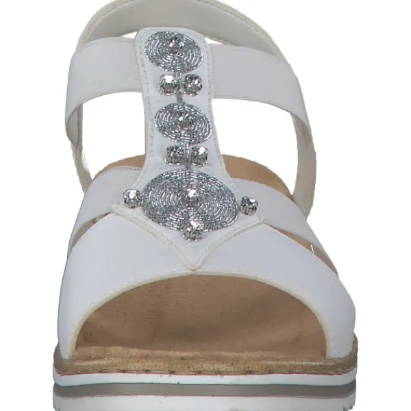 Damen Rieker Sandaletten<V0687, Keilsandaletten, Damen, WEISS