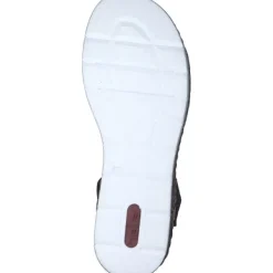 Damen Rieker Sandaletten<V3964, Keilsandaletten, Damen, Schwarz