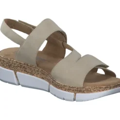 Damen Rieker Sandaletten<V2366, Keilsandaletten, Damen, Beige
