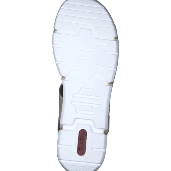 Damen Rieker Sandaletten<V2366, Keilsandaletten, Damen, Beige