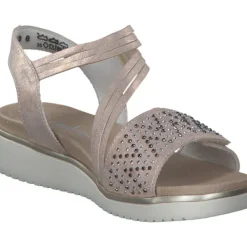 Damen Rieker Sandaletten<V3764, Keilsandaletten, Damen, rosegold
