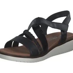 Damen Rieker Sandaletten<V3773, Keilsandaletten, Damen, Schwarz