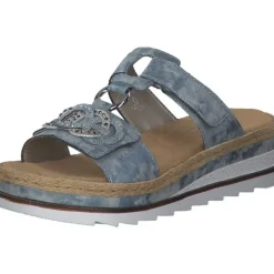 Damen Rieker Pantoletten & Badeschuhe<V7986, Pantoletten & Badeschuhe, Damen, Blau
