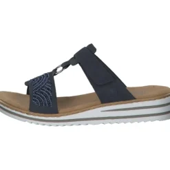 Damen Rieker Pantoletten & Badeschuhe<V0620, Plateau-Pantoletten, Damen, nightblue