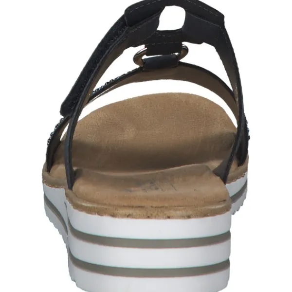 Damen Rieker Pantoletten & Badeschuhe<V0620, Plateau-Pantoletten, Damen, nightblue