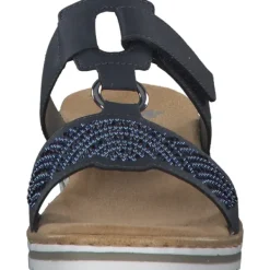 Damen Rieker Pantoletten & Badeschuhe<V0620, Plateau-Pantoletten, Damen, nightblue