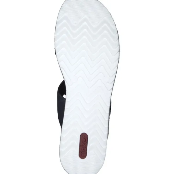 Damen Rieker Pantoletten & Badeschuhe<V0620, Plateau-Pantoletten, Damen, nightblue