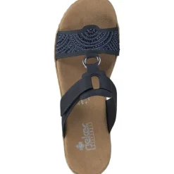 Damen Rieker Pantoletten & Badeschuhe<V0620, Plateau-Pantoletten, Damen, nightblue