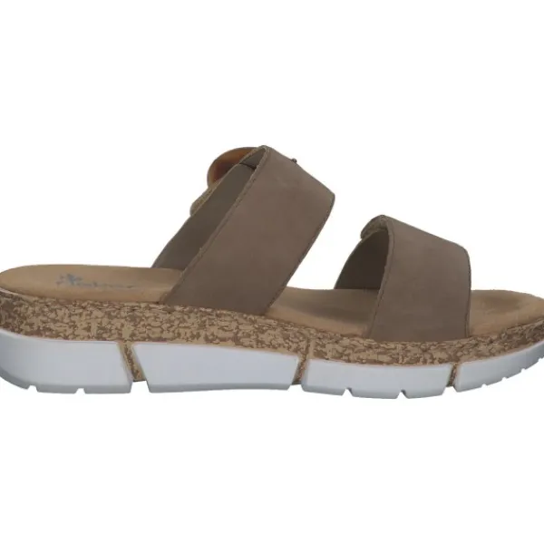 Damen Rieker Pantoletten & Badeschuhe<V2392, Plateau-Pantoletten, Damen, shell