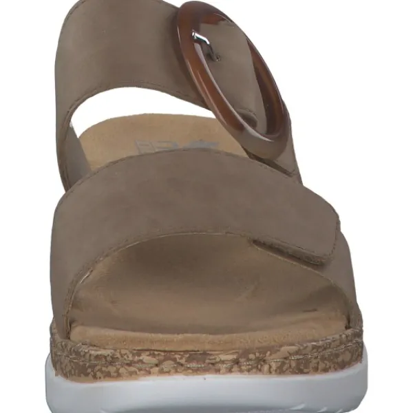 Damen Rieker Pantoletten & Badeschuhe<V2392, Plateau-Pantoletten, Damen, shell