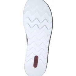 Damen Rieker Pantoletten & Badeschuhe<V7989, Plateau-Pantoletten, Damen, Weiß