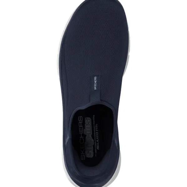 Damen Skechers Sneakers<150099 NVLV Slip ins d'lux walker 2.0, Slip-On-Sneaker, Damen, Blau