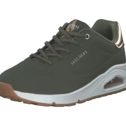 Damen Skechers Klassische- & Business Schuhe<155196 OLV Uno Shimmer Away, Schnürschuhe, Damen, OLIVE