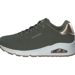 Damen Skechers Klassische- & Business Schuhe<155196 OLV Uno Shimmer Away, Schnürschuhe, Damen, OLIVE