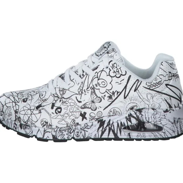 Damen Skechers Klassische- & Business Schuhe<177972, Schnürschuhe, Damen, Weiß