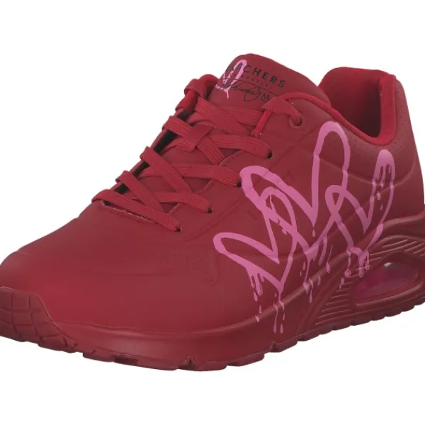 Damen Skechers Klassische- & Business Schuhe<177980, Schnürschuhe, Damen, red/pink