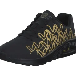 Damen Skechers Klassische- & Business Schuhe<177975, Schnürschuhe, Damen, Schwarz