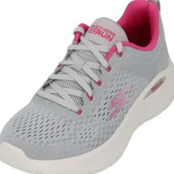 Damen Skechers Klassische- & Business Schuhe<129423, Schnürschuhe, Damen, grey pink