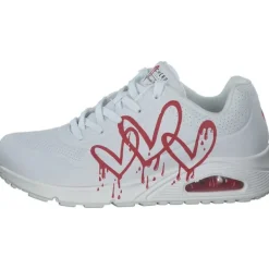 Damen Skechers Klassische- & Business Schuhe<177980, Schnürschuhe, Damen, white/red