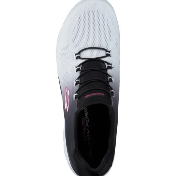 Damen Skechers Sneakers<149536, Slip-On-Sneaker, Damen, black white