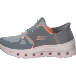Damen Skechers Sneakers<150420, Slip-On-Sneaker, Damen, gray mesh / orange trim