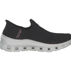 Damen Skechers Sneakers<150422, Slip-On-Sneaker, Damen, BLACK KNIT / PINK TRIM