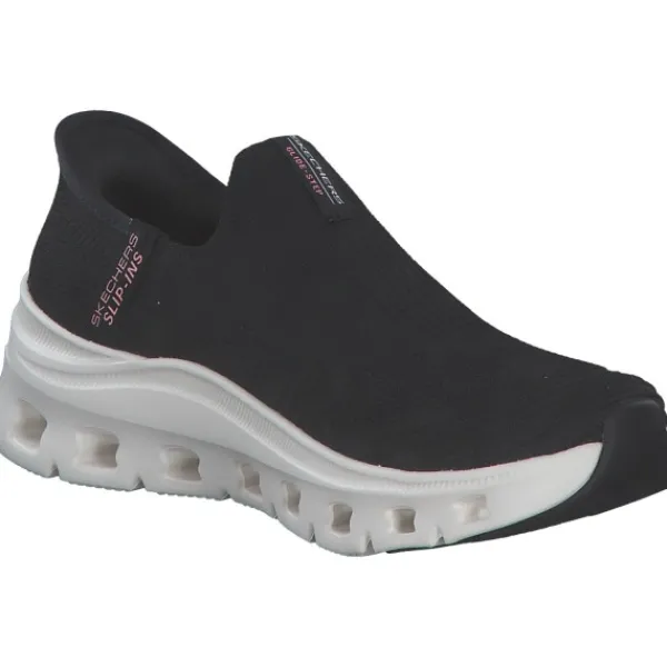 Damen Skechers Sneakers<150422, Slip-On-Sneaker, Damen, BLACK KNIT / PINK TRIM