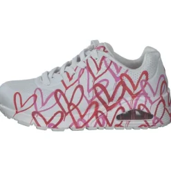Damen Skechers Sneakers<155507, Sneakers Low, Damen, WRPK white/red/pink