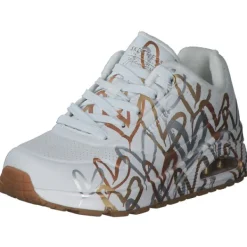 Damen Skechers Sneakers<155523, Sneakers Low, Damen, Weiß Herzen