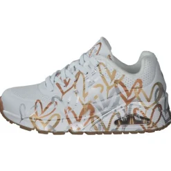 Damen Skechers Sneakers<155523, Sneakers Low, Damen, Weiß Herzen