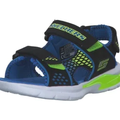 Kinder Skechers Sandaletten<90558L, Sandaletten, Kinder, black/blue/royal & lime