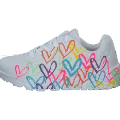Damen Skechers Klassische- & Business Schuhe<314064L, Schnürschuhe, Damen, white/neon multi