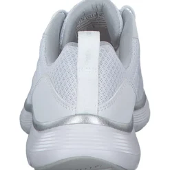 Damen Skechers Klassische- & Business Schuhe<150206-WSL FLEX APPEAL 5.0-UPTAKE, Schnürschuhe, Damen, WHITE MESH / SILVER TRIM