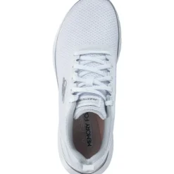 Damen Skechers Klassische- & Business Schuhe<150206-WSL FLEX APPEAL 5.0-UPTAKE, Schnürschuhe, Damen, WHITE MESH / SILVER TRIM