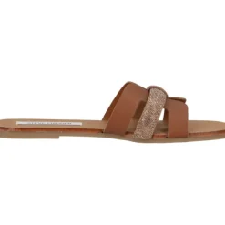 Damen Steve Madden Pantoletten & Badeschuhe<Edriah SM11002559, Plateau-Pantoletten, Damen, cognac multi