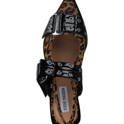 Damen Steve Madden Pantoletten & Badeschuhe<SM11003508-BLO Grand Ave-L, Pantoletten & Badeschuhe, Damen, black/leopard