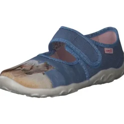 Kinder Superfit Hausschuhe<BONNY 00281, Hausschuhe, Kinder, Blau/mehrfarbig
