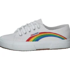 Damen Superga Sneakers<2750 Rainbow Embroidery S81281W, Sneakers Low, Damen, Weiß