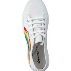 Damen Superga Sneakers<2750 Rainbow Embroidery S81281W, Sneakers Low, Damen, Weiß