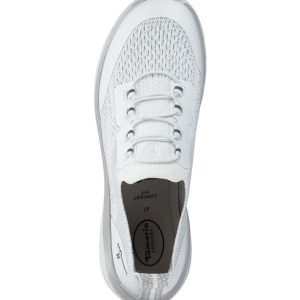 Damen Tamaris Comfort Klassische- & Business Schuhe<Tamaris 8-83711-42/120, Schnürschuhe, Damen, WHITE/LT GREY