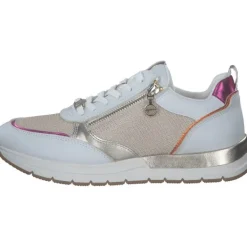 Damen Tamaris Klassische- & Business Schuhe<23732, Schnürschuhe, Damen, WHITE/LT.GOLD