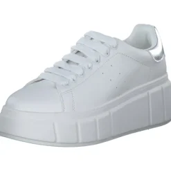 Damen Tamaris Klassische- & Business Schuhe<23743, Schnürschuhe, Damen, WHITE/SILVER