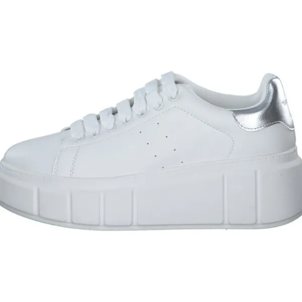 Damen Tamaris Klassische- & Business Schuhe<23743, Schnürschuhe, Damen, WHITE/SILVER