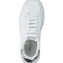 Damen Tamaris Klassische- & Business Schuhe<23743, Schnürschuhe, Damen, WHITE/SILVER