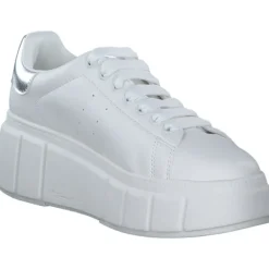 Damen Tamaris Klassische- & Business Schuhe<23743, Schnürschuhe, Damen, WHITE/SILVER