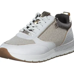 Damen Tamaris Klassische- & Business Schuhe<23732, Schnürschuhe, Damen, Weiß Beige