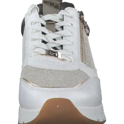 Damen Tamaris Klassische- & Business Schuhe<23732, Schnürschuhe, Damen, Weiß Beige